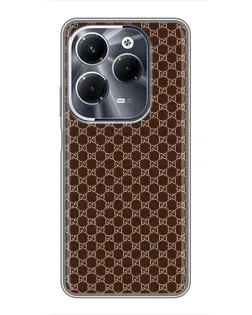 Чохол для Infinix Hot 40 Pro з картинкою «Gucci — шоколадна сітка» Чохол для Infinix Hot 40 Pro з картинкою «Gucci — шоколадна сітка»
