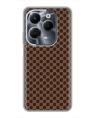 Чохол для Infinix Hot 40 Pro з картинкою «Gucci — шоколадна сітка» Чохол для Infinix Hot 40 Pro з картинкою «Gucci — шоколадна сітка»