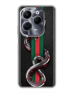 Чохол для Infinix Hot 40 Pro з картинкою «Gucci — змія на смузі» Чохол для Infinix Hot 40 Pro з картинкою «Gucci — змія на смузі»