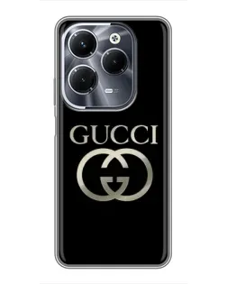 Чохол для Infinix Hot 40 Pro з картинкою «Gucci — золото на чорному» Чохол для Infinix Hot 40 Pro з картинкою «Gucci — золото на чорному»