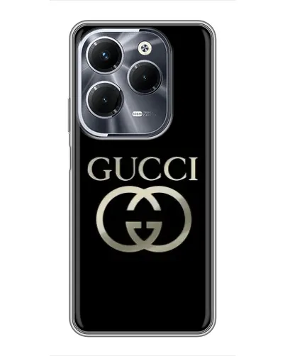 Чохол для Infinix Hot 40 Pro з картинкою «Gucci — золото на чорному» Чохол для Infinix Hot 40 Pro з картинкою «Gucci — золото на чорному»