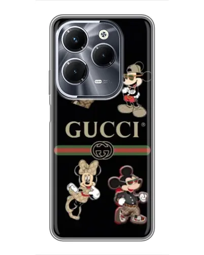 Чохол для Infinix Hot 40 Pro з картинкою «Gucci — герої Disney та монограма» Чохол для Infinix Hot 40 Pro з картинкою «Gucci — герої Disney та монограма»