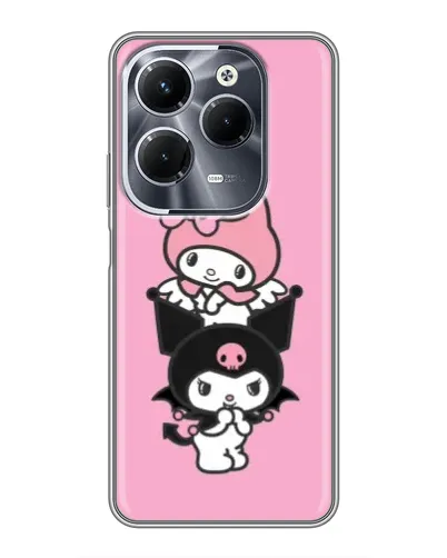 Чехол для Infinix Hot 40 Pro с картинкой «My Melody и Kuromi» Чехол для Infinix Hot 40 Pro с картинкой «My Melody и Kuromi»