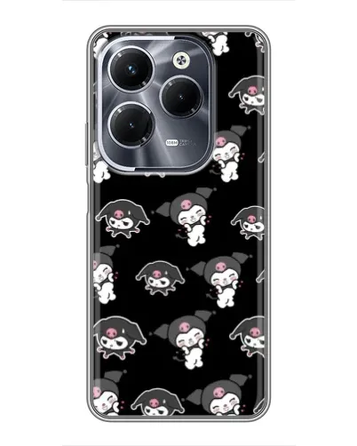 Чехол для Infinix Hot 40 Pro с картинкой «Черный паттерн Kuromi» Чехол для Infinix Hot 40 Pro с картинкой «Черный паттерн Kuromi»