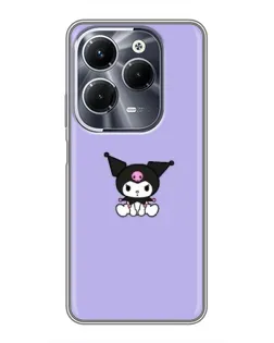 Чехол для Infinix Hot 40 Pro с картинкой «Kuromi — фиолетовый минимализм»
