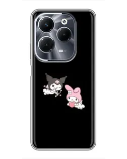 Чехол для Infinix Hot 40 Pro с картинкой «My Melody и Kuromi»