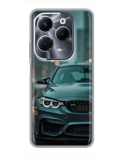 Чехол для Infinix Hot 40 Pro с картинкой «BMW в огнях города»