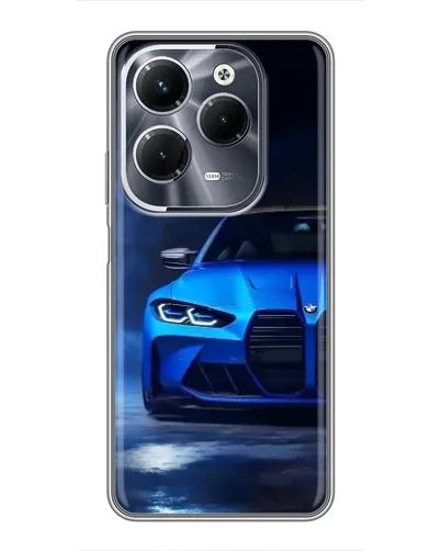 Чехол для Infinix Hot 40 Pro с картинкой «Голубая BMW M4» Чехол для Infinix Hot 40 Pro с картинкой «Голубая BMW M4»