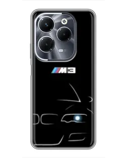 Чехол для Infinix Hot 40 Pro с картинкой «Минималистичный принт BMW M3»