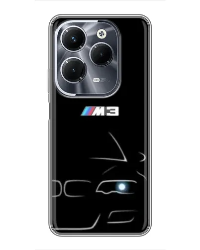 Чехол для Infinix Hot 40 Pro с картинкой «Минималистичный принт BMW M3» Чехол для Infinix Hot 40 Pro с картинкой «Минималистичный принт BMW M3»