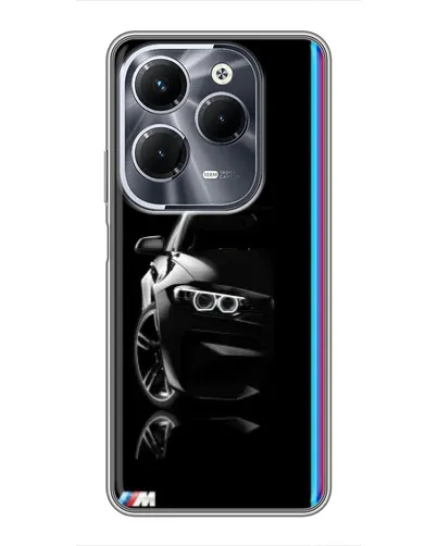 Чехол для Infinix Hot 40 Pro с картинкой «Силуэт BMW в темноте» Чехол для Infinix Hot 40 Pro с картинкой «Силуэт BMW в темноте»
