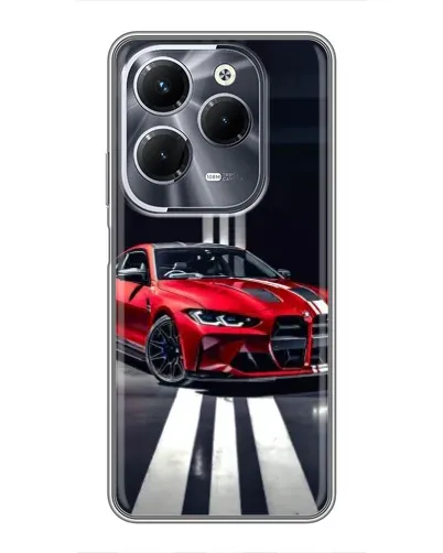 Чехол для Infinix Hot 40 Pro с картинкой «Красная BMW на дороге» Чехол для Infinix Hot 40 Pro с картинкой «Красная BMW на дороге»