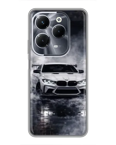 Чехол для Infinix Hot 40 Pro с картинкой «BMW сквозь туман» Чехол для Infinix Hot 40 Pro с картинкой «BMW сквозь туман»
