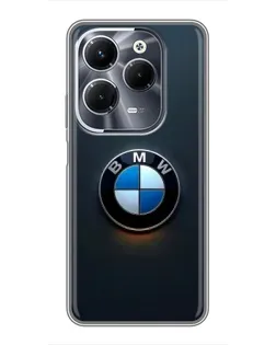 Чехол для Infinix Hot 40 Pro с картинкой «Логотип BMW — минимализм»