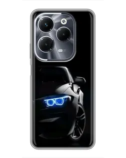 Чехол для Infinix Hot 40 Pro с картинкой «BMW — ночной взгляд»