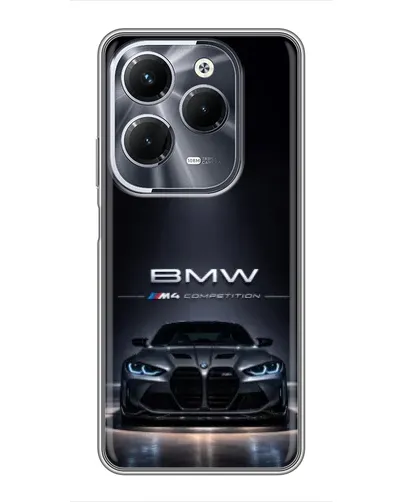 Чохол для Infinix Hot 40 Pro з картинкою «BMW крізь нічне місто» Чохол для Infinix Hot 40 Pro з картинкою «BMW крізь нічне місто»