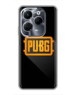 Чехол для Infinix Hot 40 Pro с картинкой «PUBG — рамка лого»