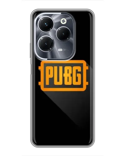 Чехол для Infinix Hot 40 Pro с картинкой «PUBG — рамка лого» Чехол для Infinix Hot 40 Pro с картинкой «PUBG — рамка лого»