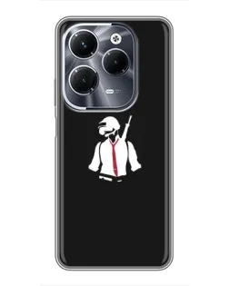 Чехол для Infinix Hot 40 Pro с картинкой «PUBG — силуэт воина»