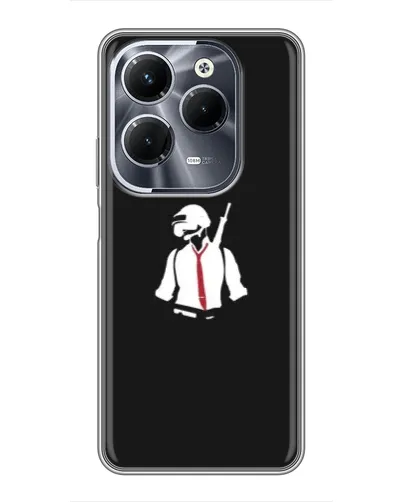 Чехол для Infinix Hot 40 Pro с картинкой «PUBG — силуэт воина» Чехол для Infinix Hot 40 Pro с картинкой «PUBG — силуэт воина»