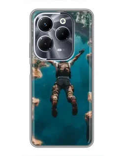 Чехол для Infinix Hot 40 Pro с картинкой «PUBG — свободное падение»