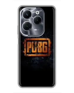 Чехол для Infinix Hot 40 Pro с картинкой «PUBG — золотой логотип»
