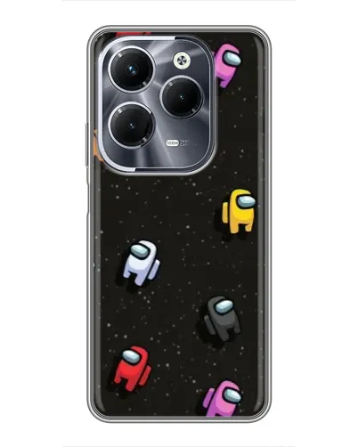 Чехол для Infinix Hot 40 Pro с картинкой «Космический паттерн Among Us» Чехол для Infinix Hot 40 Pro с картинкой «Космический паттерн Among Us»