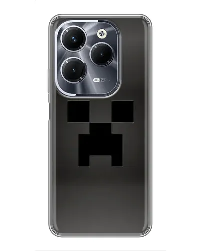 Чехол для Infinix Hot 40 Pro с картинкой «Черный крипер градиент»