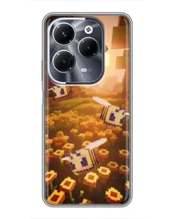 Чехол для Infinix Hot 40 Pro с картинкой «Поле подсолнухов»