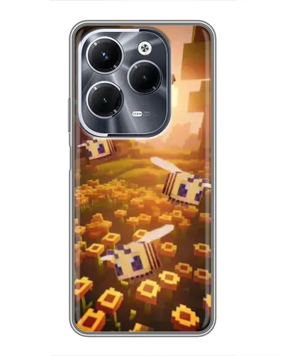 Чехол для Infinix Hot 40 Pro с картинкой «Поле подсолнухов»