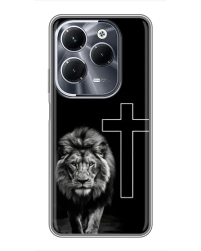 Чехол для Infinix Hot 40 Pro с картинкой «Лев и Крест»