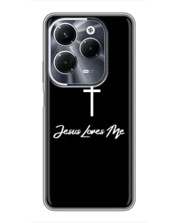 Чехол для Infinix Hot 40 Pro с картинкой «Иисус любит тебя»