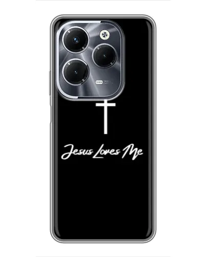 Чехол для Infinix Hot 40 Pro с картинкой «Иисус любит тебя»