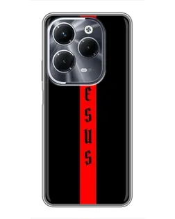 Чехол для Infinix Hot 40 Pro с картинкой «Красная линия веры»