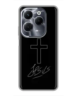 Чохол для Infinix Hot 40 Pro з картинкою «Графічний хрест Jesus»