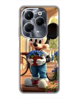 Чехол для Infinix Hot 40 Pro с картинкой «Микки садовод»