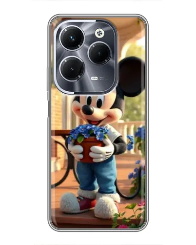 Чехол для Infinix Hot 40 Pro с картинкой «Микки садовод»