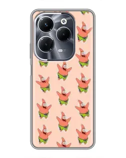 Чехол для Infinix Hot 40 Pro с картинкой «Патрик Стар паттерн»