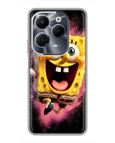 Чехол для Infinix Hot 40 Pro с картинкой «Взрывной Спанч Боб»