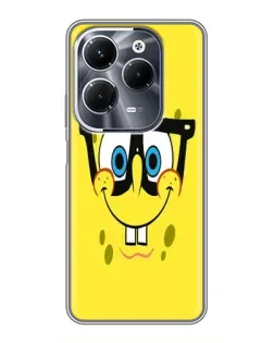 Чохол для Infinix Hot 40 Pro з картинкою «Мінімалістичний Спанч Боб»