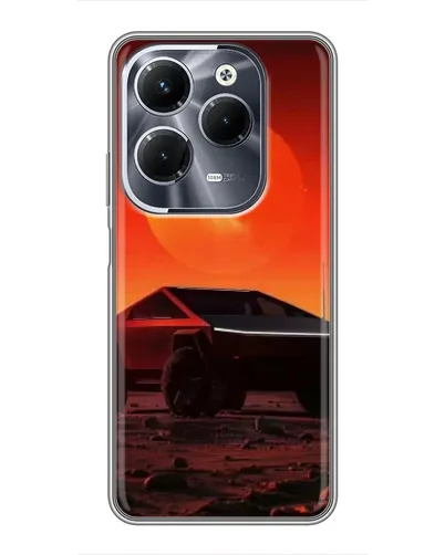 Чехол для Infinix Hot 40 Pro с картинкой «Cybertruck на Марсе»
