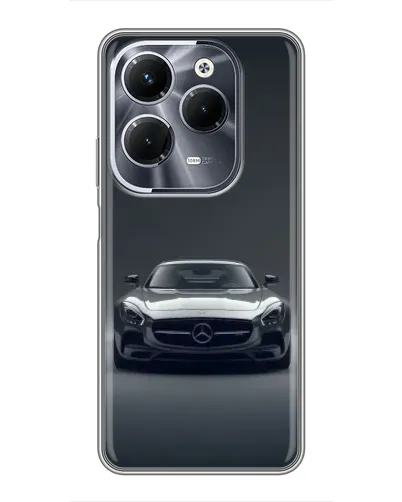 Чехол для Infinix Hot 40 Pro с картинкой «Mercedes на черном»