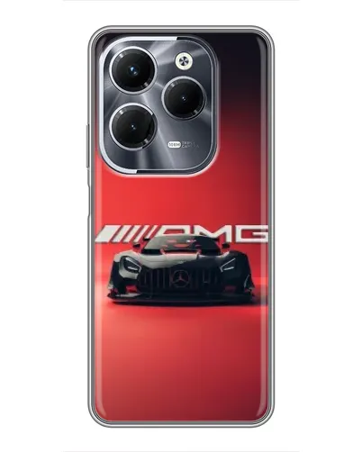 Чехол для Infinix Hot 40 Pro с картинкой «Mercedes AMG — красная линия»