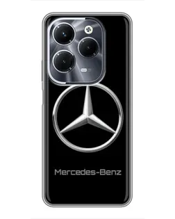 Чехол для Infinix Hot 40 Pro с картинкой «Mercedes Silver Logo»