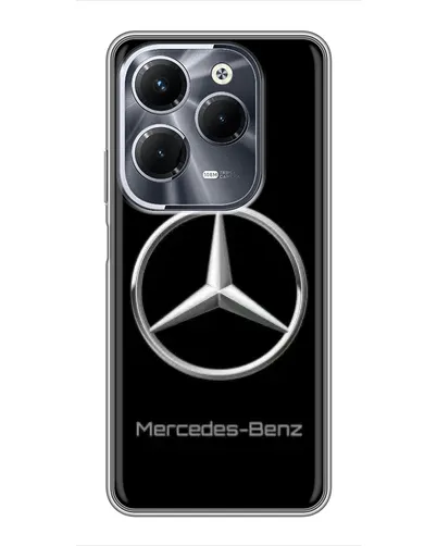 Чехол для Infinix Hot 40 Pro с картинкой «Mercedes Silver Logo»