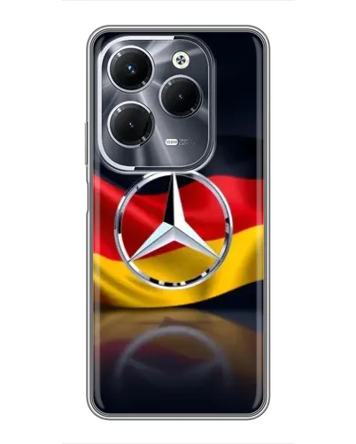 Чехол для Infinix Hot 40 Pro с картинкой «Mercedes — флаг Германии»