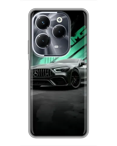 Чехол для Infinix Hot 40 Pro с картинкой «Темный Mercedes AMG»