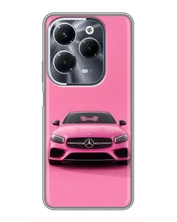 Чохол для Infinix Hot 40 Pro з картинкою «Рожевий Mercedes AMG»