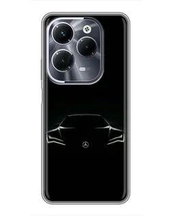 Чохол для Infinix Hot 40 Pro з картинкою «Mercedes — силует авто»