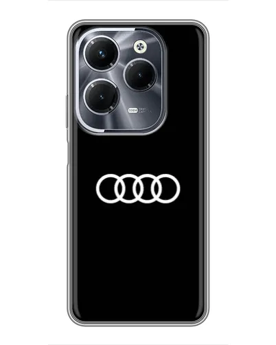Чехол для Infinix Hot 40 Pro с картинкой «Audi White Logo»